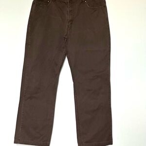 Kenneth Cole Reaction Mens Relaxed Fit Brown Jeans Comfortable Work Casual 38X32